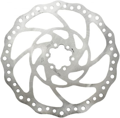 Tektro-Scheibenbremse-Rotor TR203-1 Polygonluftstrom Ø203 mm, Silber