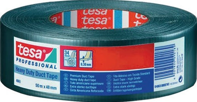 Tesa-Gewebeband | Silber | Länge 50 m | Breite 48 mm Rad | 1 Stück - 04663-00007-02 04663-00007-02
