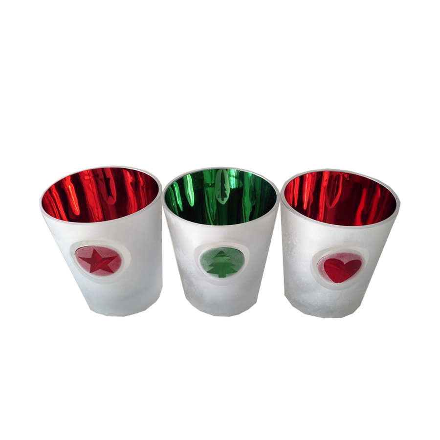 Weihnachts-Teelichthalter-Set 3-teilig