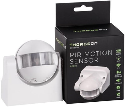 Thorgeon Bewegungsmelder Aufputz Wand 180 Grad IP44 kippbar weiß - 3900500