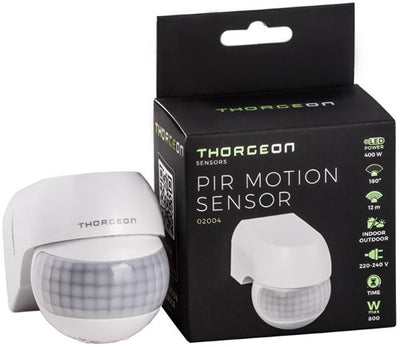 Thorgeon Bewegungsmelder Aufputz Wand 180 Grad IP44 verstellbar weiß - 3900502