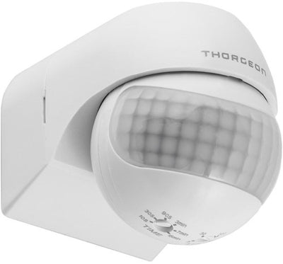 Thorgeon Bewegungsmelder Aufputz Wand 180 Grad IP44 verstellbar weiß - 3900502