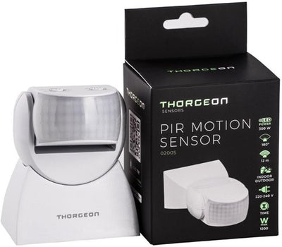Thorgeon Bewegungsmelder Aufputz Wand 180 Grad IP65 verstellbar weiß - 3900504
