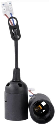Thorgeon Lampenfassung e27 schwarz - bewegliche Fassung - 6042641