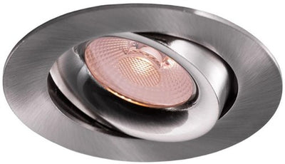 Thorgeon LED-Einbaustrahler 8,2 W, dimmbar, 96 mm, rund, verstellbar, geschliffener Stahl – LED4682