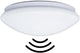 Thorgeon LED-Deckenleuchte 255 mm weiß 12 W tri-weiß IP44 + Sensor – 5017770
