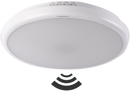 Thorgeon LED-Deckenleuchte 265 mm weiß 16 W tri-weiß IP65 + Sensor – 5017775