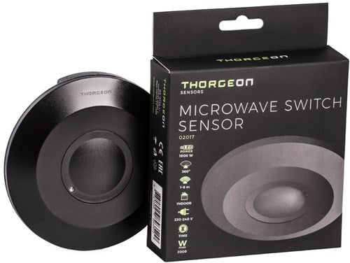 Thorgeon Radar-Bewegungsmelder Deckenaufbau 360 Grad schwarz - 3900541