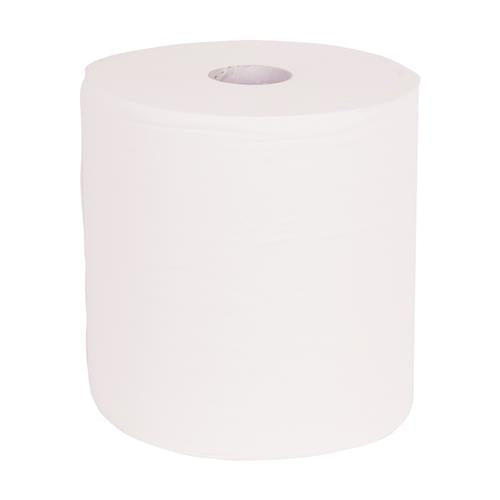 Towlers Reinigungspapier, B = 28 cm, L = 400 m, weiße 2-lagige PP-Rolle (2) | 2 Stk