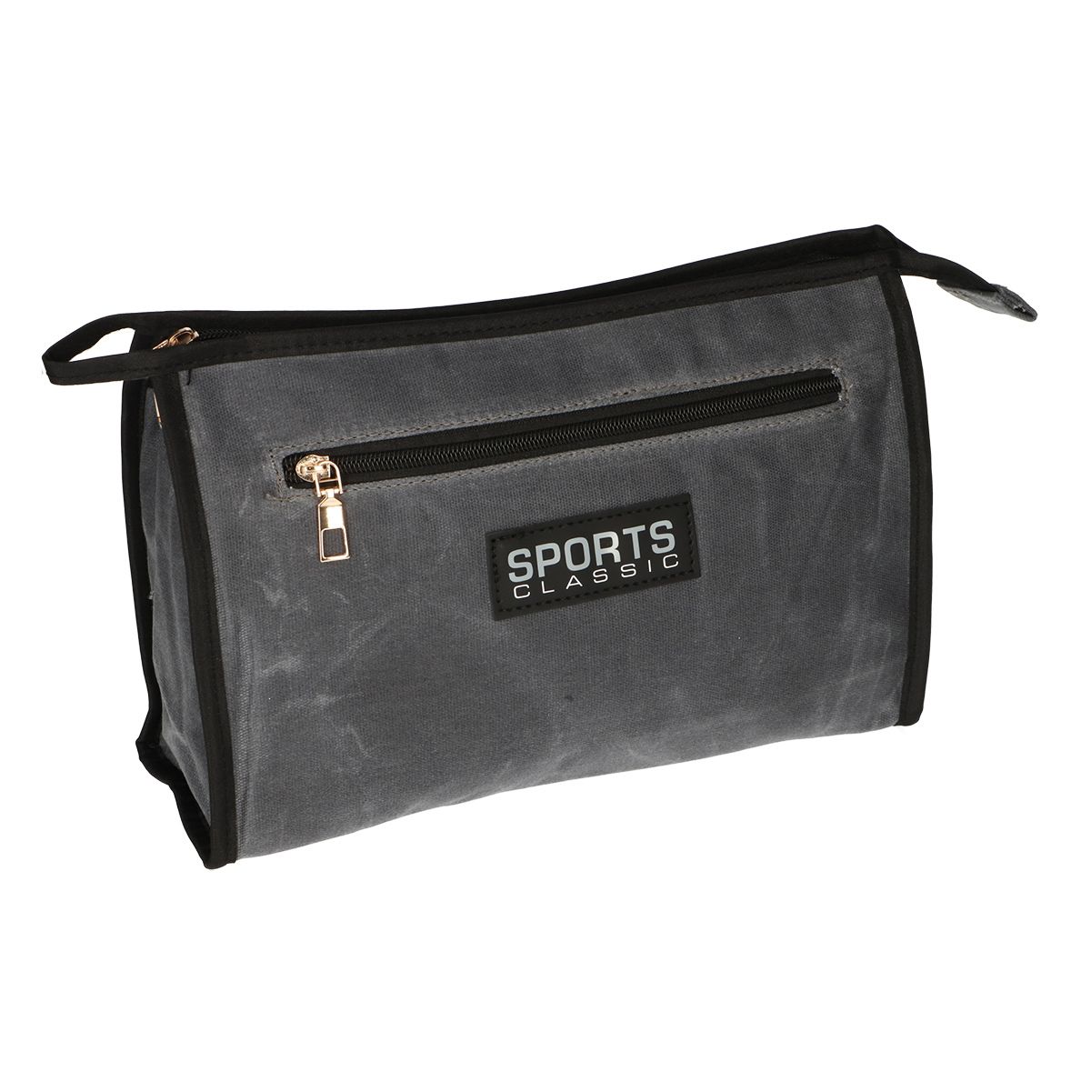Reisende Toilettenbeutel Sport militärisch grau blau 30 cm x 24 cm