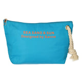 Reisender Toilettenbag Meer, Sandsonne Blau Orange 30 cm x 19,5 cm - afbeelding 3
