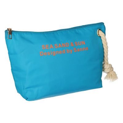 Reisender Toilettenbag Meer, Sandsonne Blau Orange 30 cm x 19,5 cm