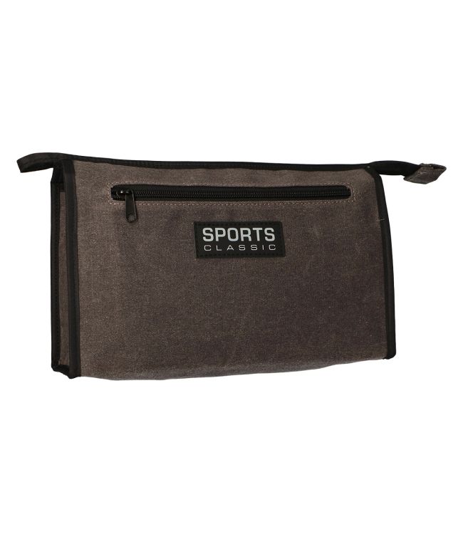 Reisende Toilettenbag Sport Militärgrau 35 cm x 24 cm