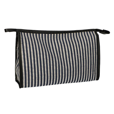 Reisende Toilettenbeutel Streifen Blauw Creme 30x20 cm