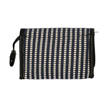 Traveler Mirror Bag Stripe Blue Creme 16.5x11cm