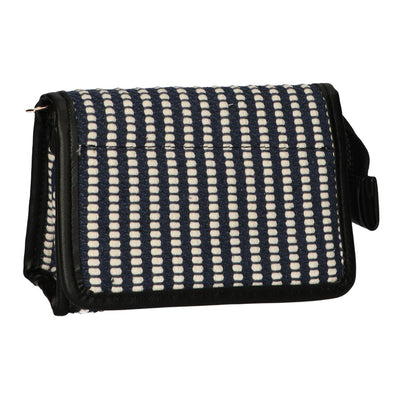 Traveler Mirror Bag Stripe Blue Creme 16.5x11cm