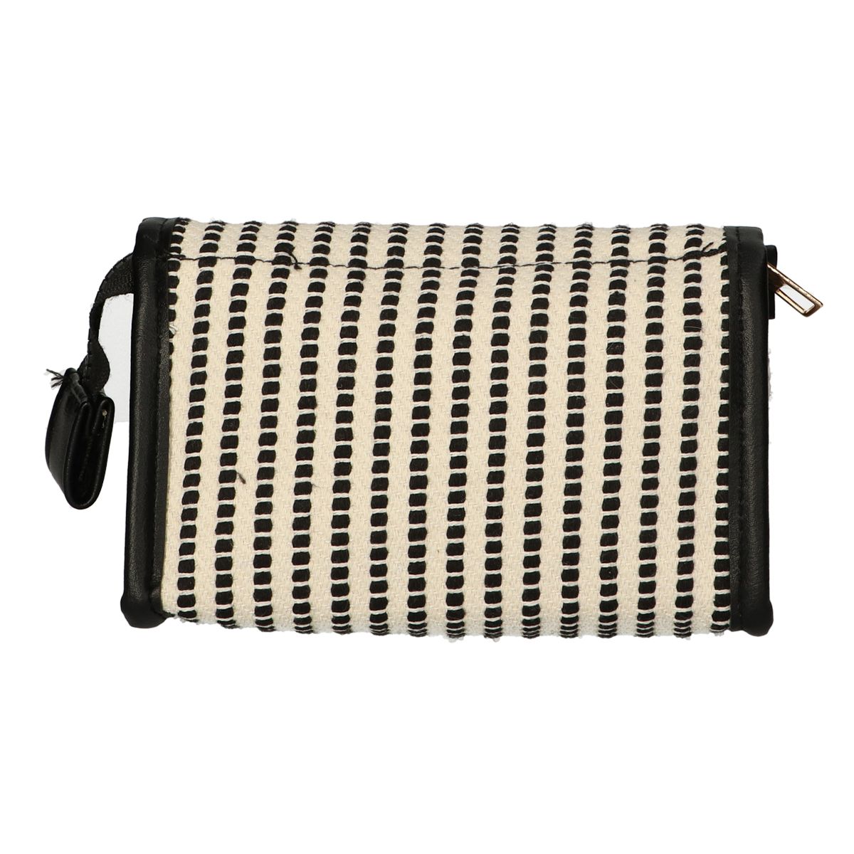 Traveller Mirror Bag Streifen schwarz Creme 16.5x11cm