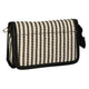 Traveller Mirror Bag Streifen schwarz Creme 16.5x11cm