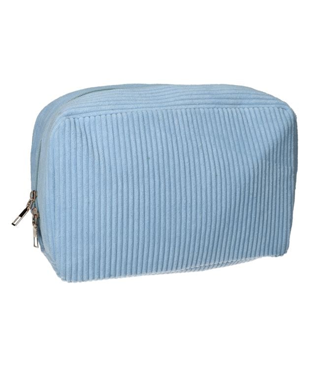 Reisender Toilettenbeutel Rib Stoff Blau 28x17cm