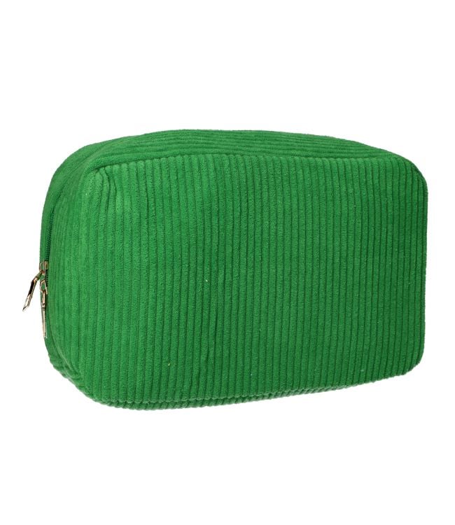 Reisender Toilettenbeutel Rib Stoff Grün 28x17cm