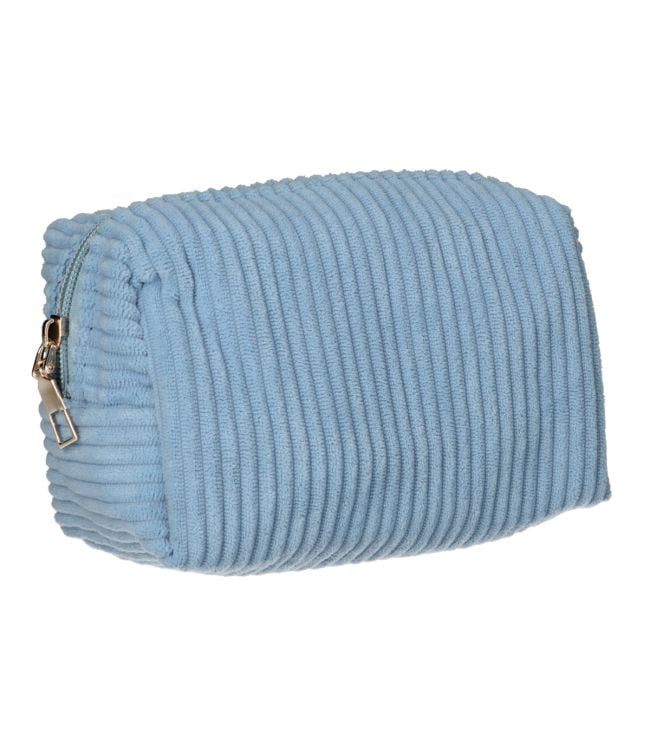 Reisender Toilettenbeutel Rib Stoff Blau 16,5x11cm