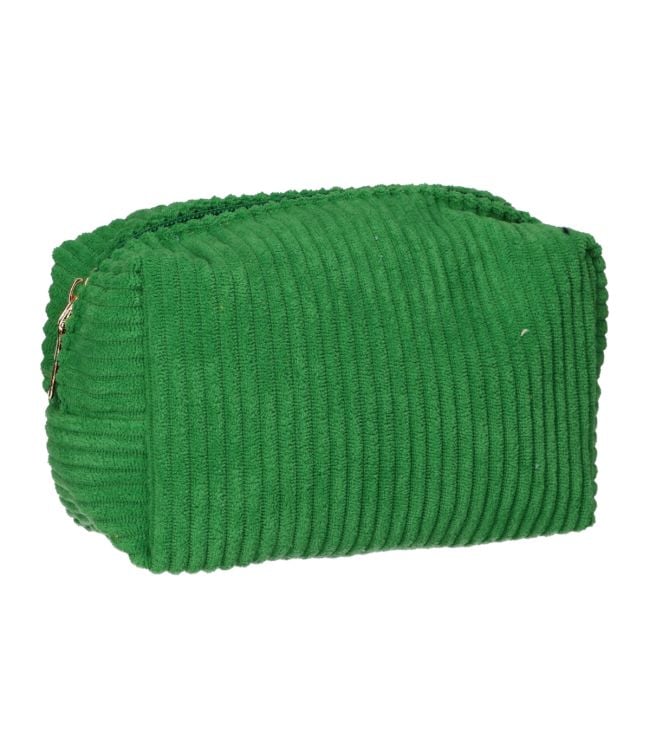 Reisender Toilettenbeutel Rippe Stoff grün 16,5 x 11 cm