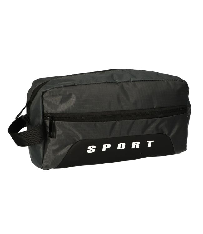 Reisende Toilettenbeutel Sportkasten dunkelgrau 30x19.5 cm