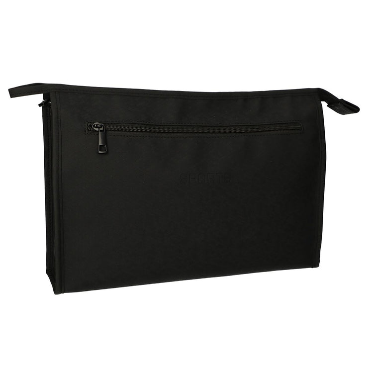Reisende Toilettenbeutel klagen horizontal schwarz 35x24 cm