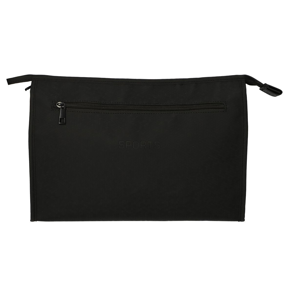 Reisende Toilettenbeutel klagen horizontal schwarz 35x24 cm