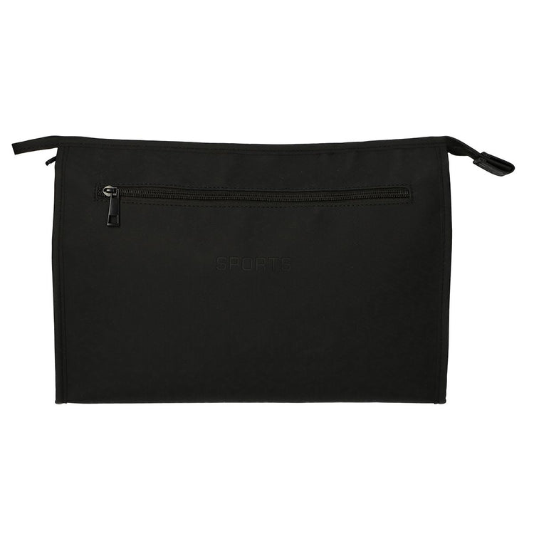 Reisende Toilettenbeutel klagen horizontal schwarz 35x24 cm