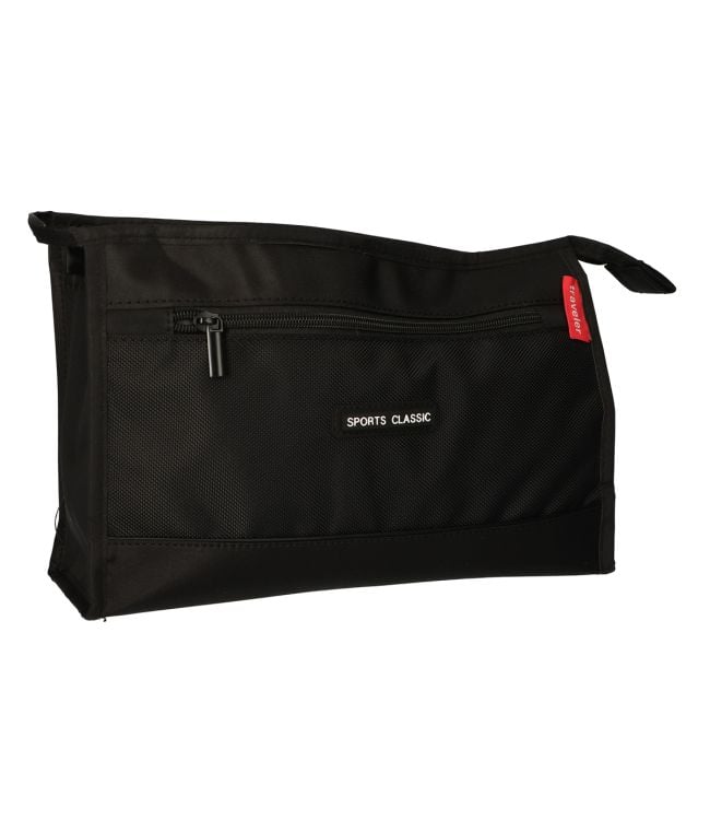 Reisende Toilettenbeutel Sport klassisch schwarz 30x19.5 cm