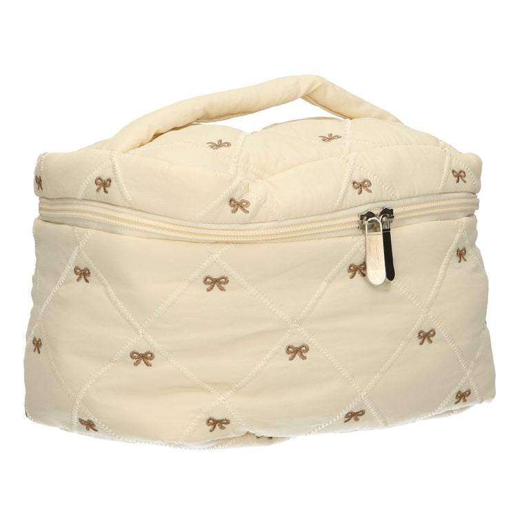 Traveler Beauty Case Schleifen beige 24cm x 17cm