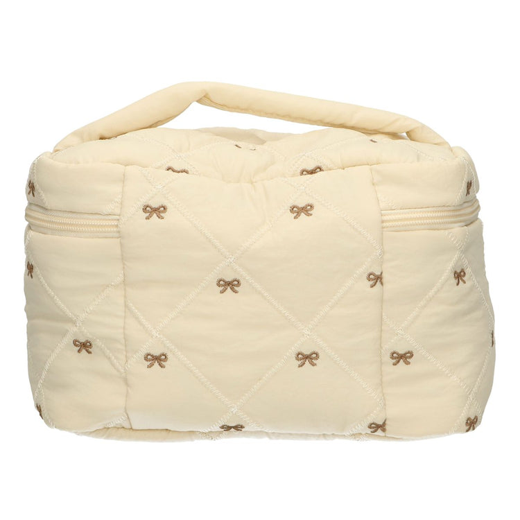 Traveler Beauty Case Schleifen beige 24cm x 17cm