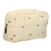 Traveller Beauty Bag Schleifen beige 22cm x 15cm