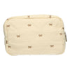 Traveller Beauty Bag Schleifen beige 22cm x 15cm