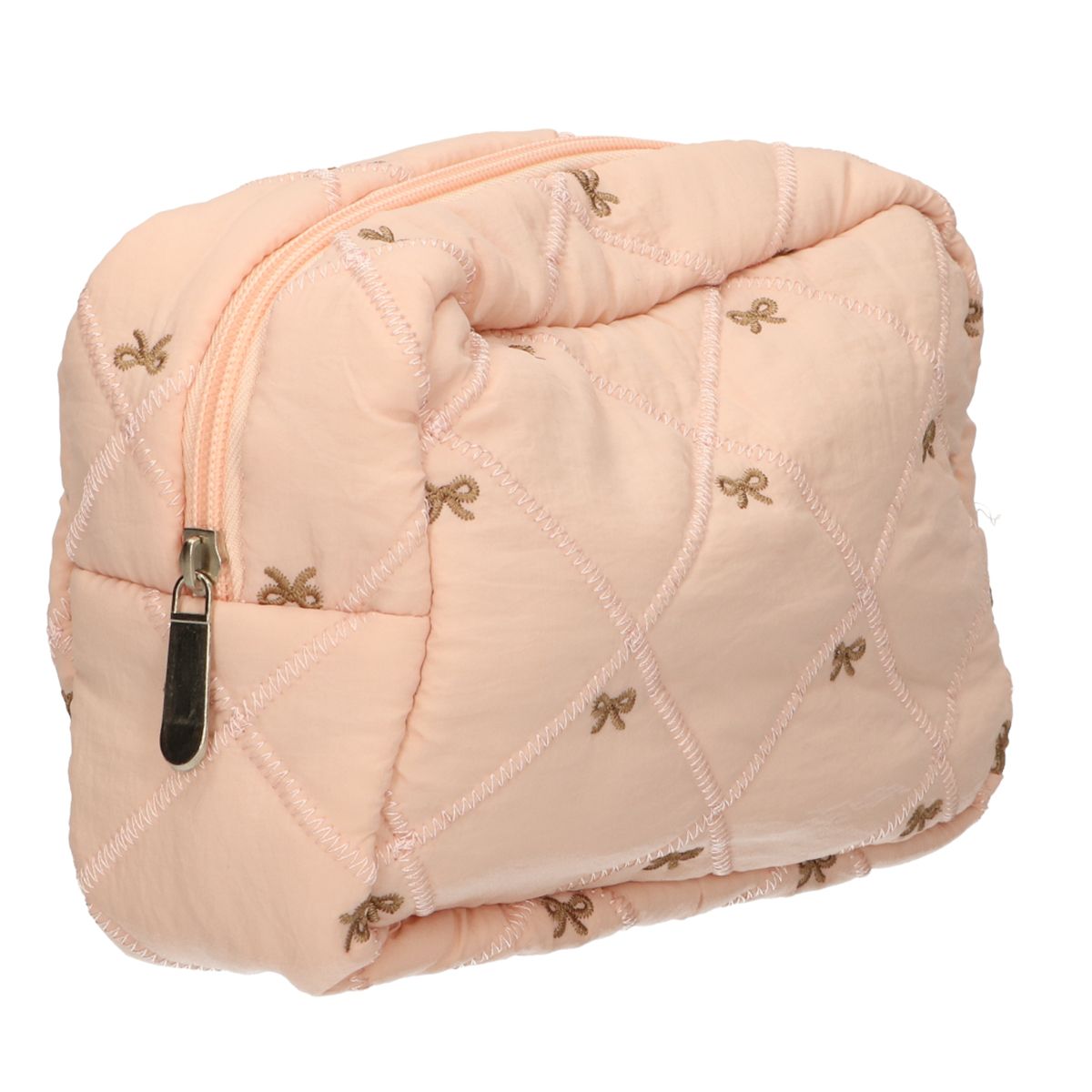 Traveler Beauty Bag Schleifen lachsfarben 22cm x 15cm
