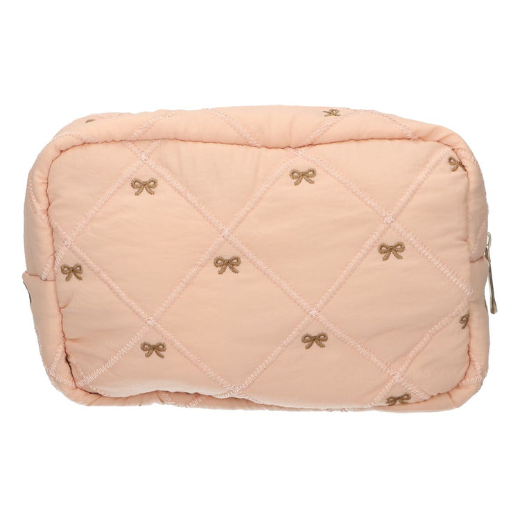 Traveler Beauty Bag Schleifen lachsfarben 22cm x 15cm