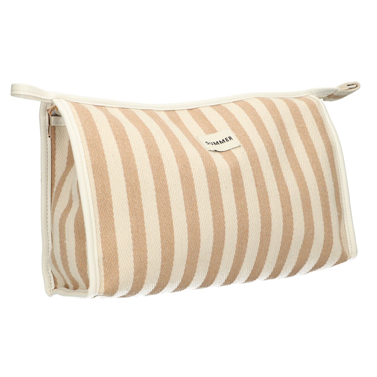Traveller Kulturbeutel Sommer Khaki gestreift 29cm x 19,5cm