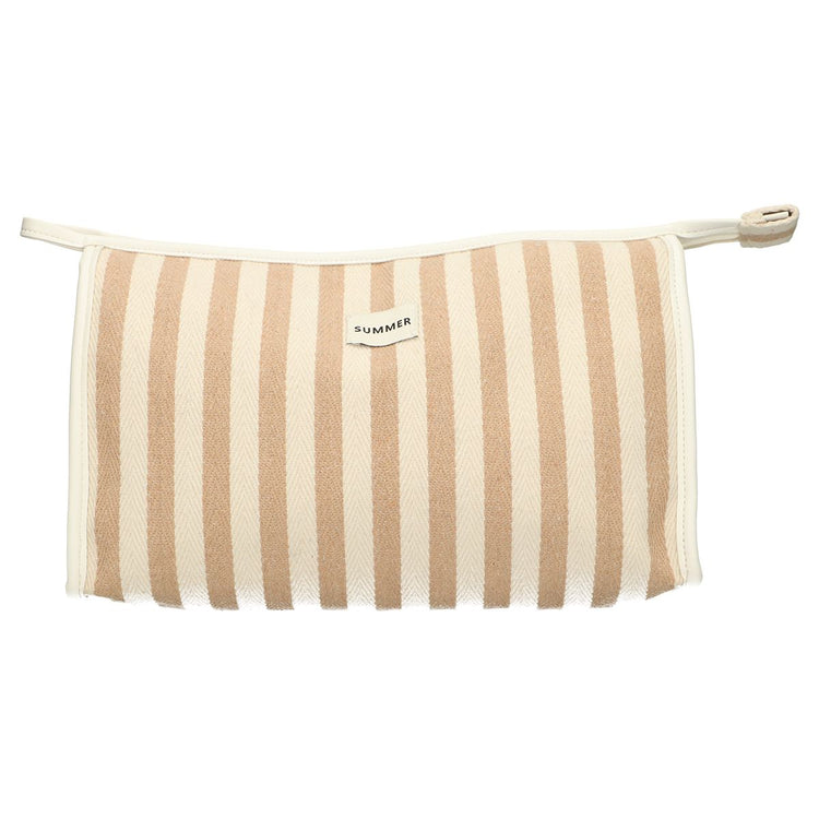 Traveller Kulturbeutel Sommer Khaki gestreift 29cm x 19,5cm