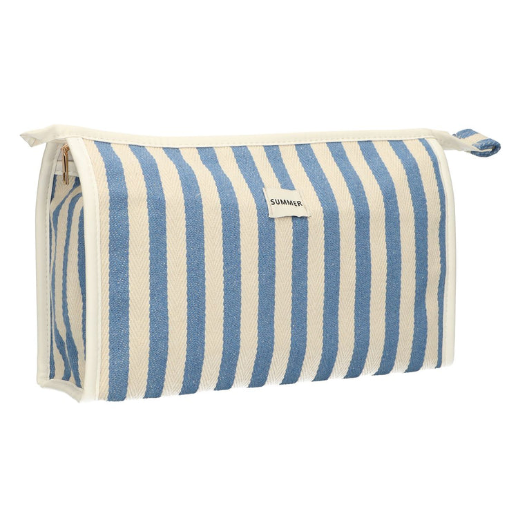 Traveller Kulturbeutel Sommerblau gestreift 29cm x 19,5cm
