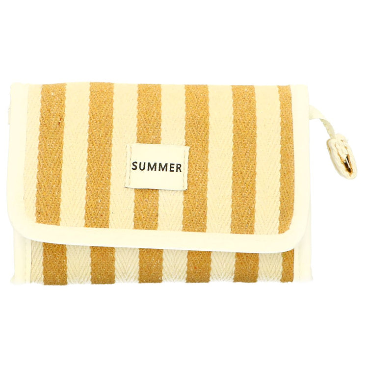 Traveller Spiegeltasche Sommergelb gestreift 17cm x 11cm