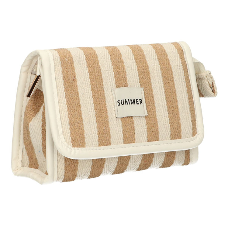 Traveller Spiegeltasche Sommer Khaki gestreift 17cm x 11cm