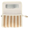Traveller Spiegeltasche Sommer Khaki gestreift 17cm x 11cm