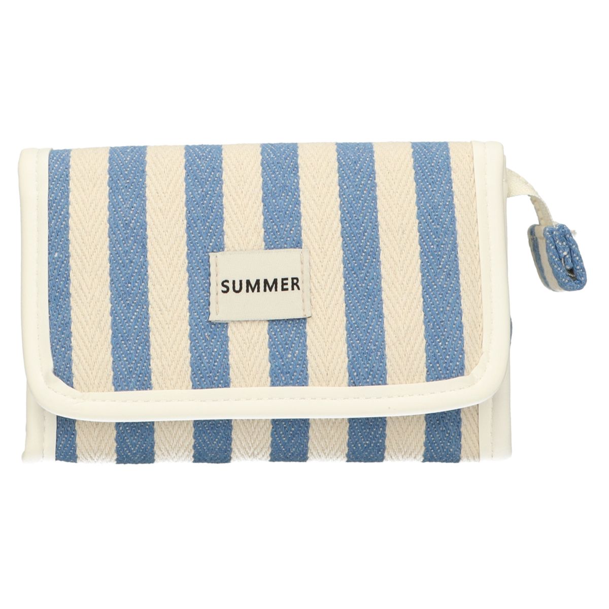 Traveller Spiegeltasche Sommerblau gestreift 17cm x 11cm