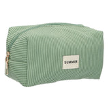 Reisekosmetiktasche gerippt, wasserdicht, Mintgrün, 20 cm x 11,5 cm - afbeelding 1