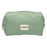 Reisekosmetiktasche gerippt, wasserdicht, Mintgrün, 20 cm x 11,5 cm - afbeelding 3