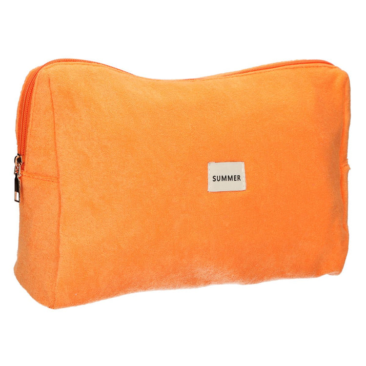 Traveller Kulturbeutel Frottee orange 28cm x 20cm