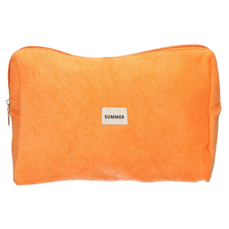 Traveller Kulturbeutel Frottee orange 28cm x 20cm