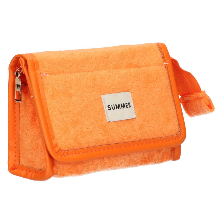 Traveller Spiegeltasche Frottee orange 16,5cm x 12cm