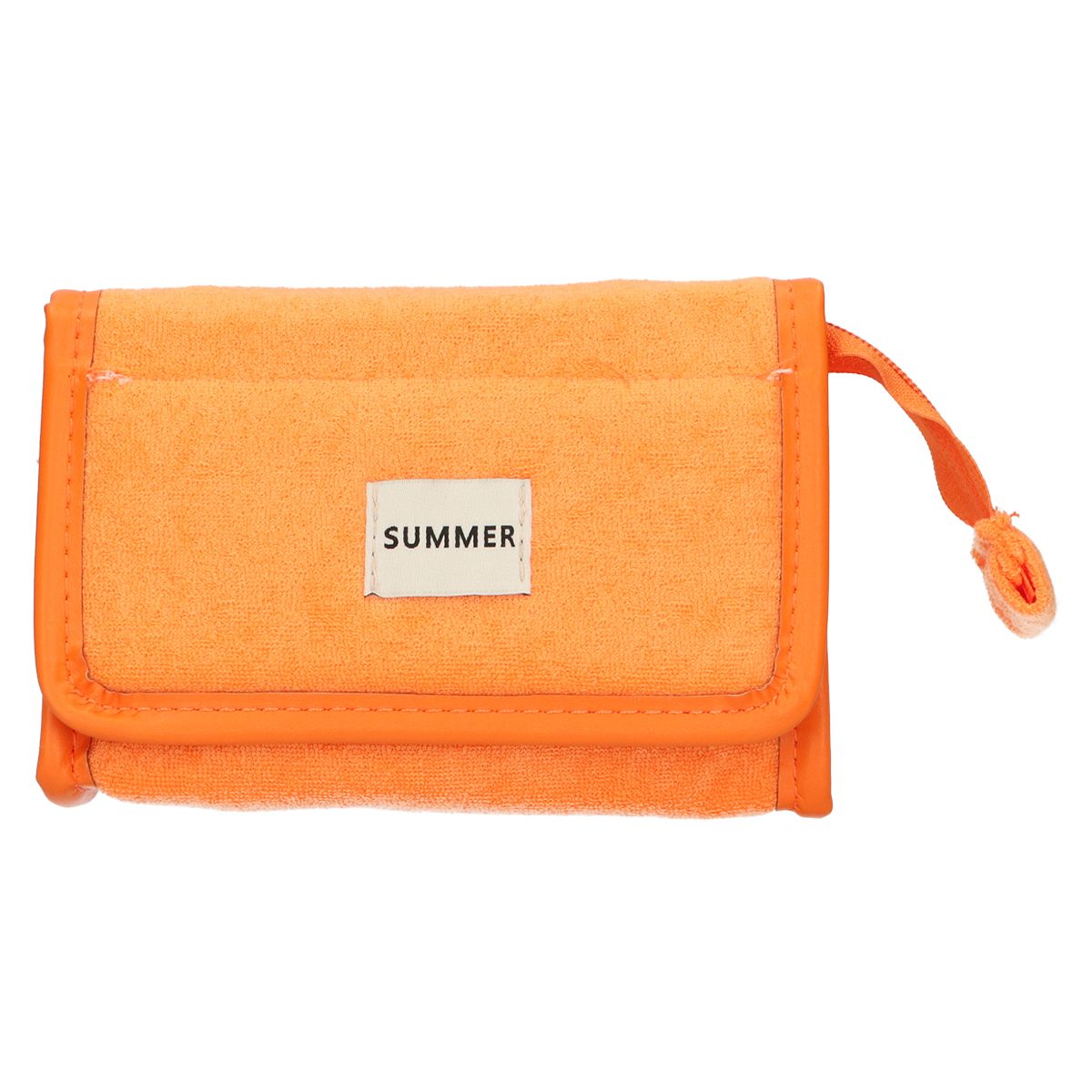 Traveller Spiegeltasche Frottee orange 16,5cm x 12cm